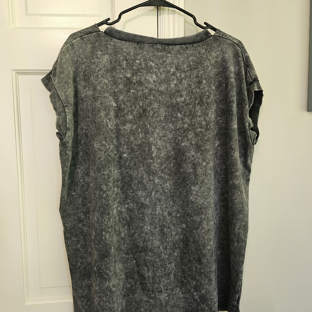 Mono B Charcoal Short Sleeve Top - Picture 2 of 4